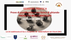 Prove di pastificazione con farina di ghiande, progetto Bioacorne scape