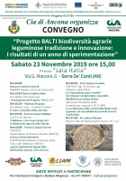 Progetto BALTI biodiversità agrarie leguminose tradizione e innovazione: i risultati di un anno di sperimentazione 